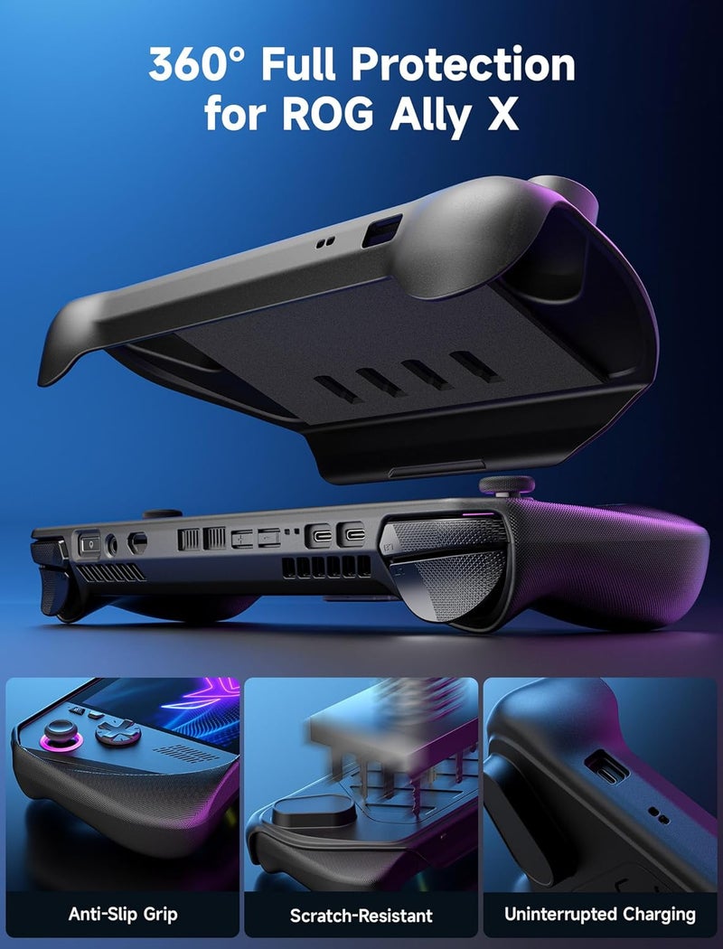 jsaux PC0111 ModCase Compatible with ASUS ROG Ally X, Modular ROG Ally X Case with Cooling Fan, Included Protective Case, Face Cover, Cooling Fan, Metal Bracket and Strap - Cooler Set - Image 2